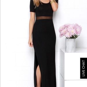 Back lulus maxi dress with netting